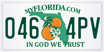 FL license plate 0464PV