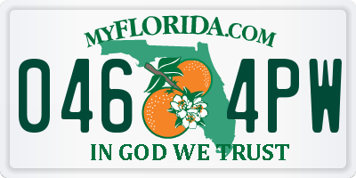 FL license plate 0464PW