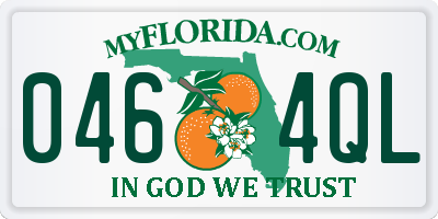FL license plate 0464QL