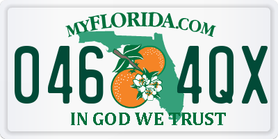 FL license plate 0464QX