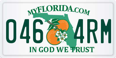 FL license plate 0464RM