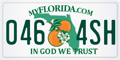 FL license plate 0464SH