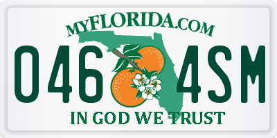 FL license plate 0464SM