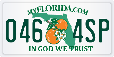 FL license plate 0464SP