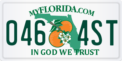 FL license plate 0464ST