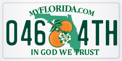 FL license plate 0464TH