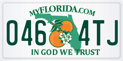 FL license plate 0464TJ