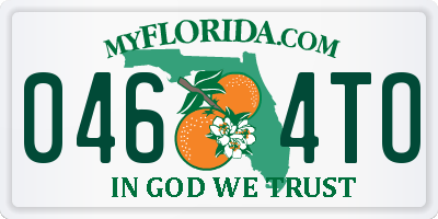 FL license plate 0464TO