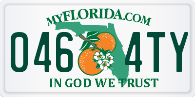 FL license plate 0464TY