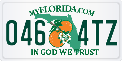 FL license plate 0464TZ
