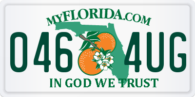FL license plate 0464UG