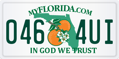 FL license plate 0464UI