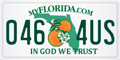FL license plate 0464US
