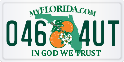 FL license plate 0464UT