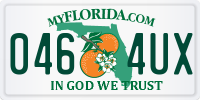 FL license plate 0464UX
