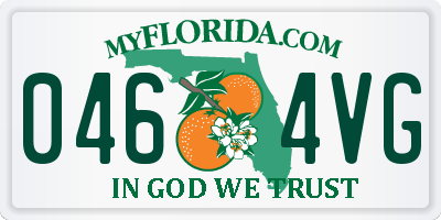 FL license plate 0464VG