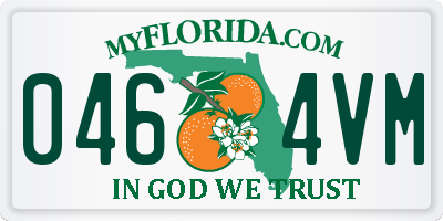 FL license plate 0464VM