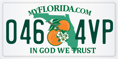 FL license plate 0464VP