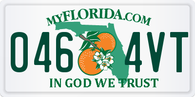 FL license plate 0464VT