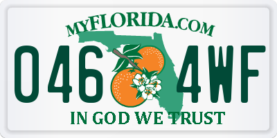 FL license plate 0464WF