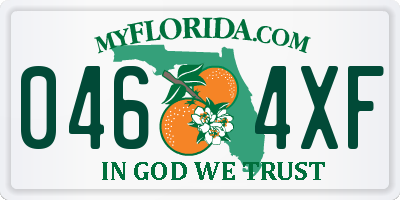 FL license plate 0464XF