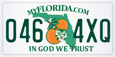 FL license plate 0464XQ