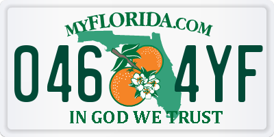 FL license plate 0464YF