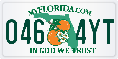 FL license plate 0464YT