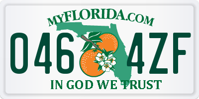 FL license plate 0464ZF