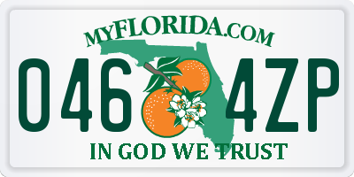 FL license plate 0464ZP