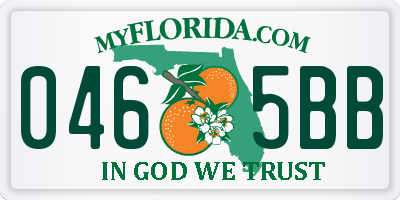FL license plate 0465BB