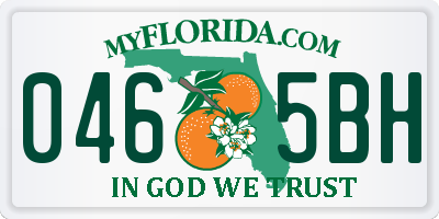FL license plate 0465BH