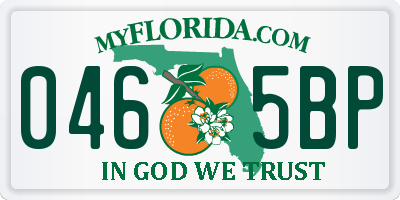FL license plate 0465BP