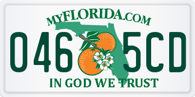 FL license plate 0465CD