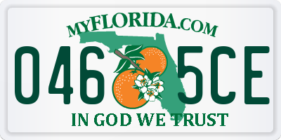 FL license plate 0465CE