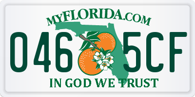 FL license plate 0465CF