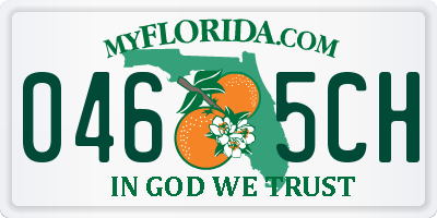 FL license plate 0465CH