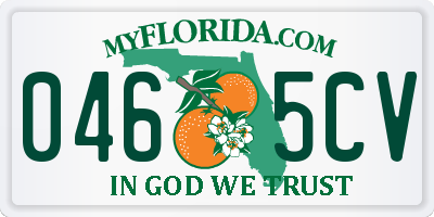 FL license plate 0465CV