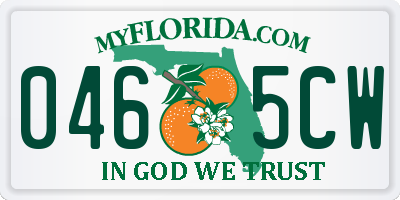 FL license plate 0465CW