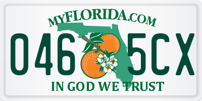 FL license plate 0465CX