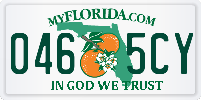 FL license plate 0465CY