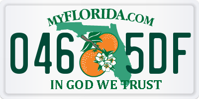 FL license plate 0465DF