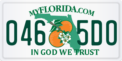 FL license plate 0465DO