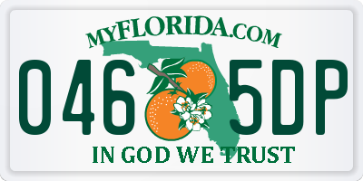 FL license plate 0465DP