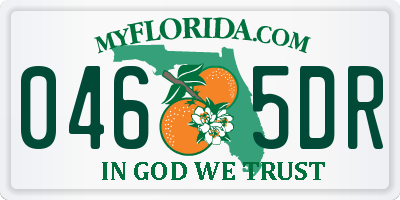 FL license plate 0465DR