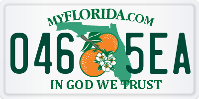 FL license plate 0465EA