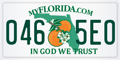 FL license plate 0465EO