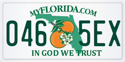 FL license plate 0465EX
