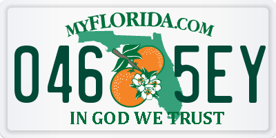 FL license plate 0465EY