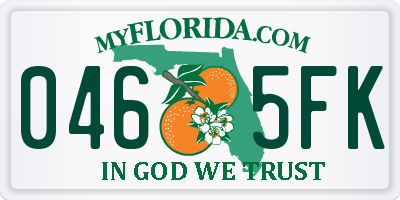 FL license plate 0465FK
